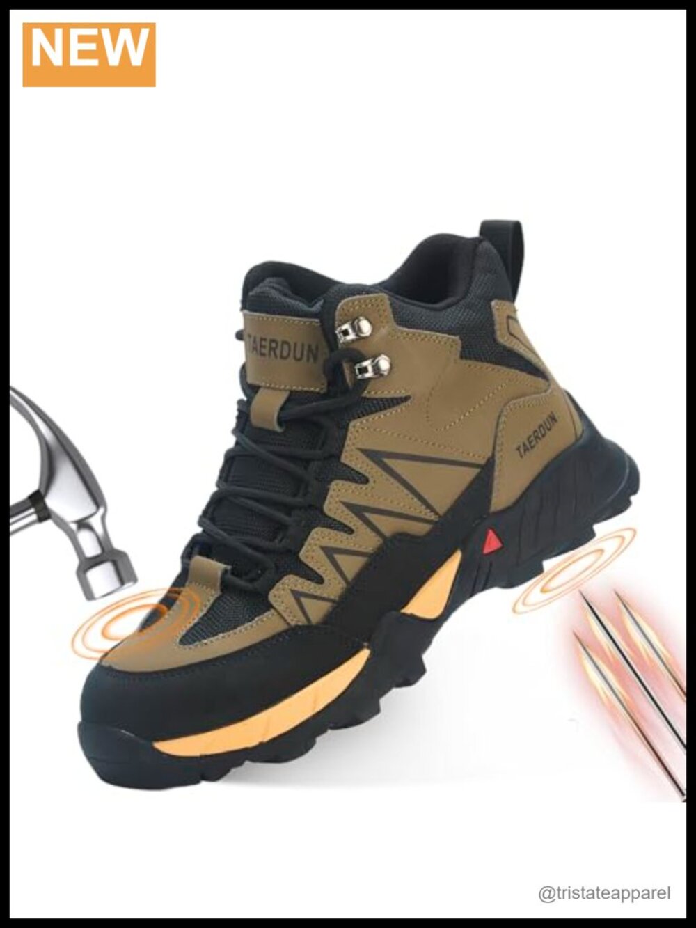Steel Toe Safety Boots Oil Slip Resistant Waterproof Work Footwear